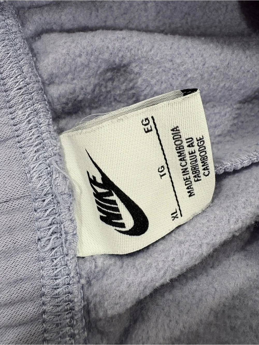 Nike Women Lavender Sportswear Trend Fleece Pintuck Jogger Pants Size XL